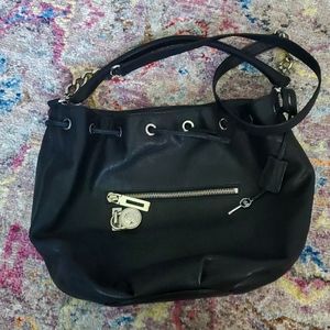 Michael Kors black leather bag